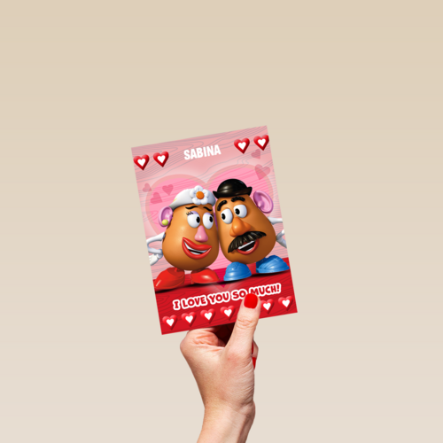 Toy Story liefde kaart Mr en Mrs Potatohead