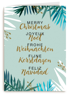 kerstpalmen met glitter