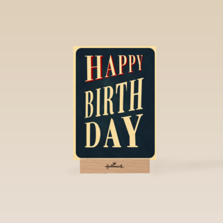 Verjaardagskaart happy birthday blauw