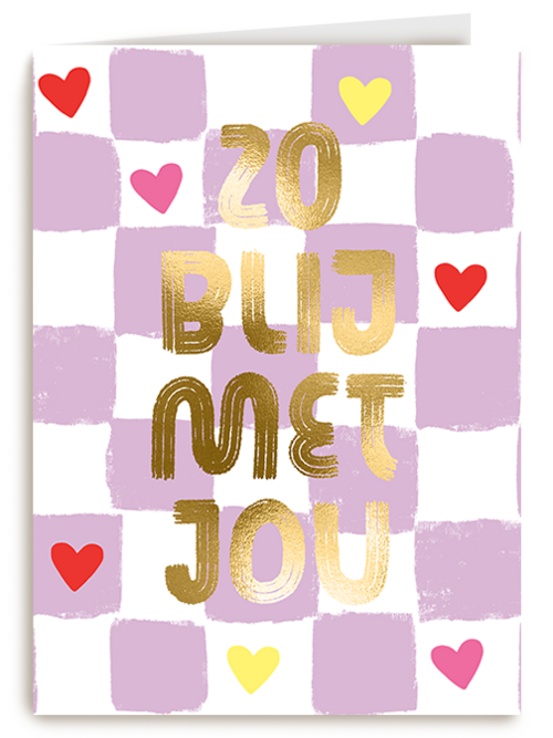 Kaart Hallmark | Valentijn | Valentijn Zo Blij Met Jou Paars