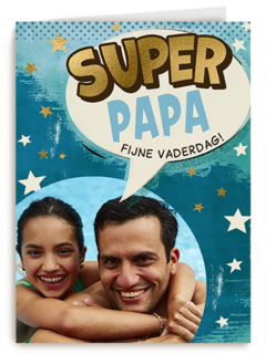 Vaderdag superpapa fotokaart