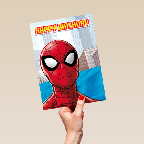 Spiderman verjaardagskaart Happy Birthday