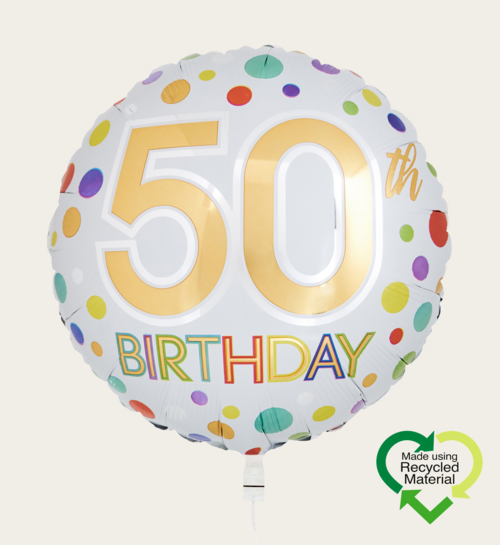 Ballon 50 Birthday Multi Eco
