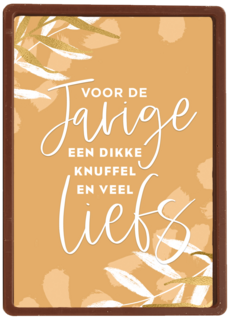 Verjaardagskaart een knuffel en veel liefs