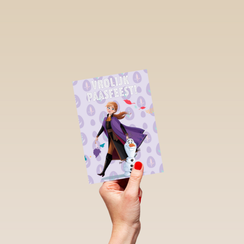 pasen kaart disney frozen anna olaf vrolijk paasfeest