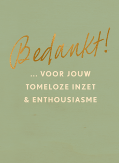 Bedankt kaart thuiswerken voor jouw tomeloze inzet
