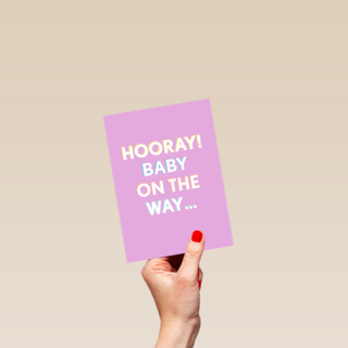 Zwanger felicitatiekaart Hooray baby on the way