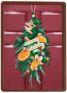 Kerstkaart happy holidays