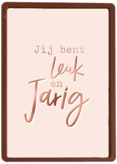 jij bent leuk en jarig in metallic patroon