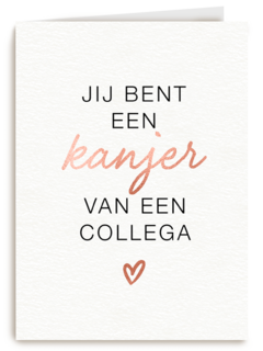 Bedankt kaart thuiswerken jij bent een kanjer van een collega