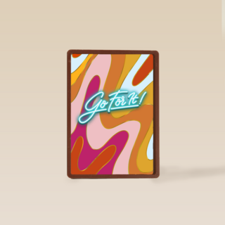 Motivatie kaart swirls en neon