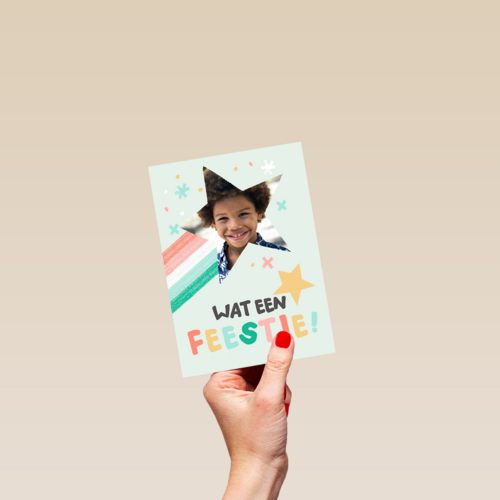 Fotokaart wat een feestje