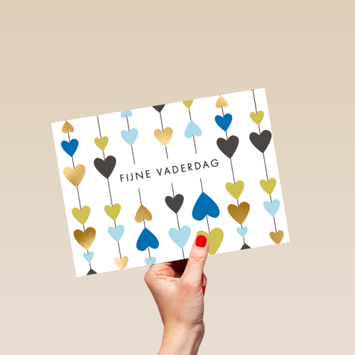 Fijne vaderdag hartjes linten