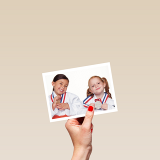dubbele fotokaart liggend een foto