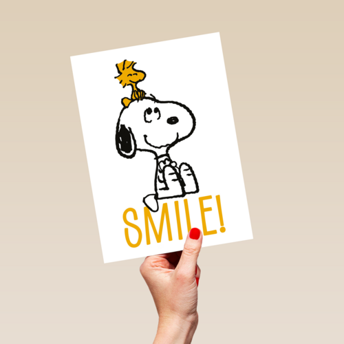Verjaardagskaart Snoopy smile