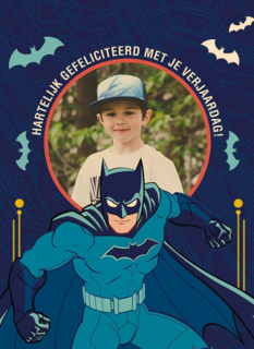 Batman verjaardagskaart met foto