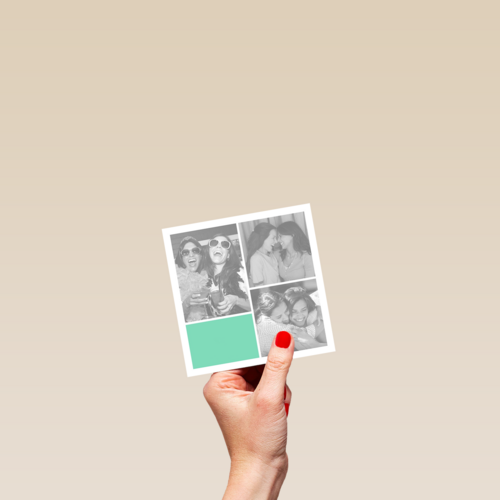 fotokaart friends sunshine happines drie fotoos