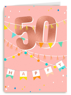 Verjaardagskaart happy 50