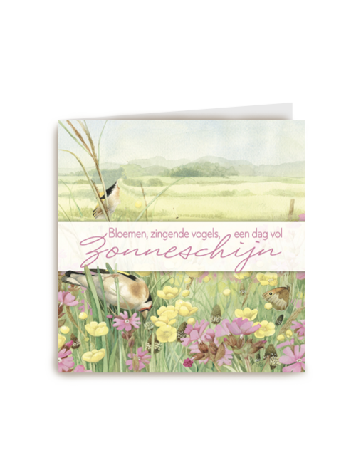 bloemen en zingende vogels