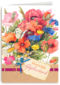 boeket met kaartje hartelijk gefeliciteerd