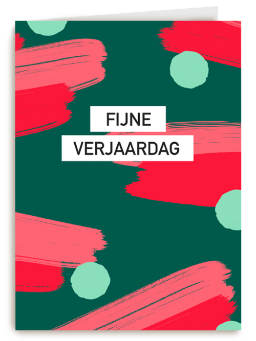 Verjaardagskaart Hallmark | Verjaardag Kaart Stijlvol Fijne Verjaardag Groen Rood