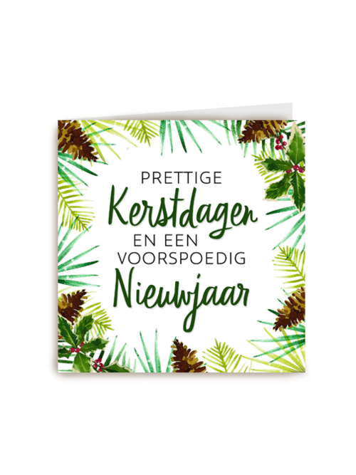 bladeren en dennenappels