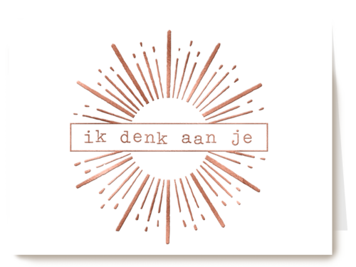 Kaart Hallmark | Moeilijke Momenten | Ik Denk Aan Je Metallic Zon