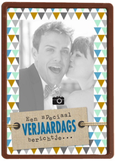 fotokaart verjaardag achtergrond vlaggetjes