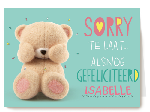 Kaart Hallmark | Te Laat | Bere Excuses Voor Jou