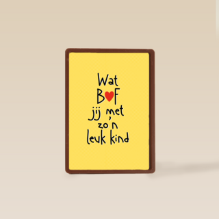 vaderdag kaart wat bof jij met zon leuk kind