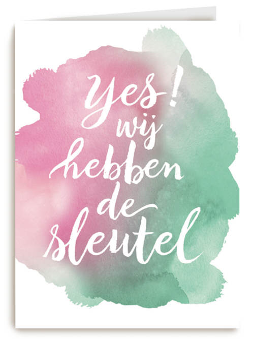watercolor yes wij hebben de sleutel