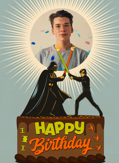 Happy Star Wars Birthday fotokaart