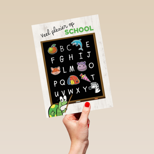 back to school schoolbord plezier op school