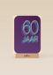 Verjaardagskaart 60 jaar paars