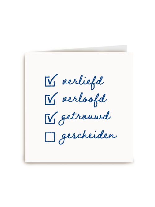 verliefd verloofd getrouwd