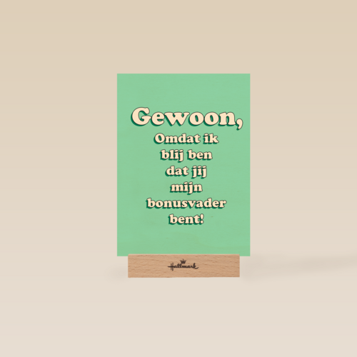omdat ik blij ben dat jij mijn bonusvader bent kaart