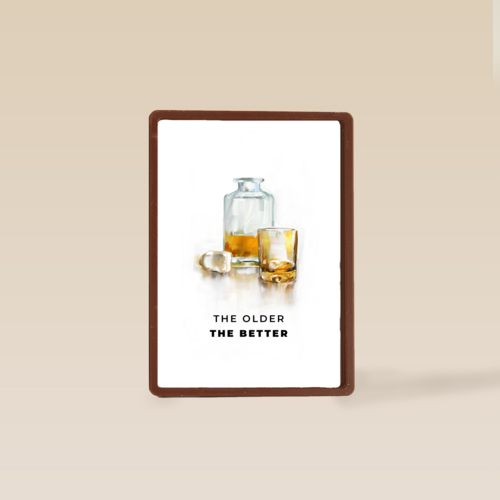 verjaardgskaart met whiskey the older the better