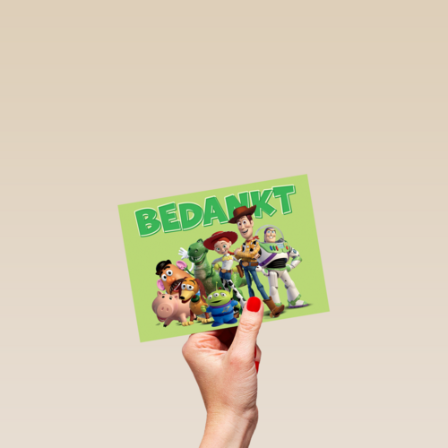 Toy Story Bedankt kaart
