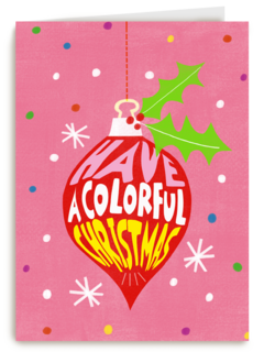Kerstkaart hip have a colorful Christmas