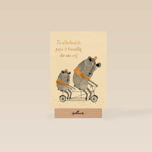 2 Beren op een tandem leukste papa