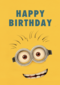 Minions verjaardagskaart happy birthday