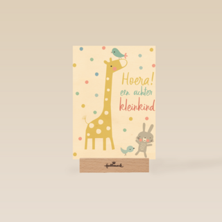 Felicitatiekaart hoera een achterkleinkind