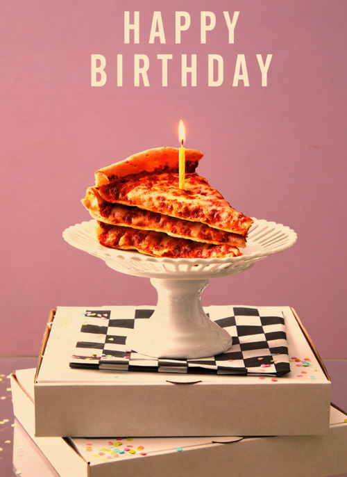 Happy Birthday pizzataart