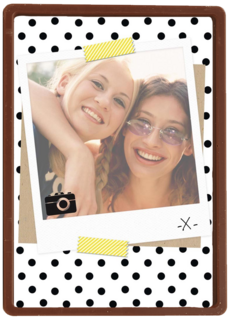 fotokaart blanco wit met zwarte stippen