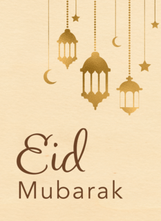 suikerfeest kaart lantaarns