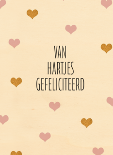 gefeliciteerd kaart vrouw van hartjes gefeliciteerd