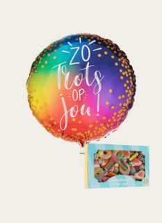 Ballon Zo Trots op Jou Multi Met Brievenbus Snoep Van Harte Gefeliciteerd