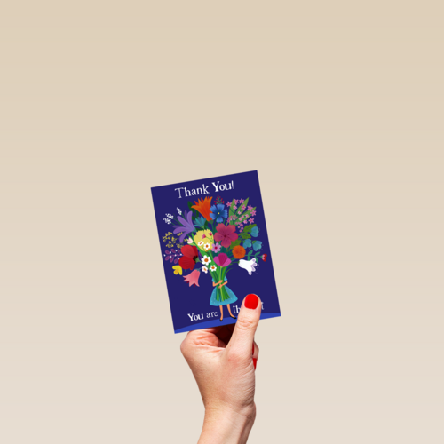 Bedankt kaart Ylva Svensson bloemen