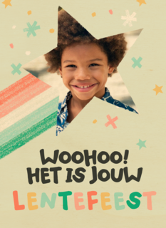 Woohoo het is jouw lentefeest fotokaart