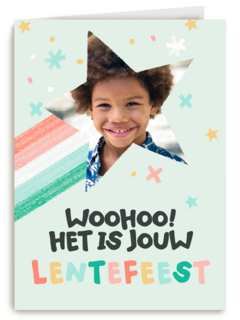 Woohoo het is jouw lentefeest fotokaart